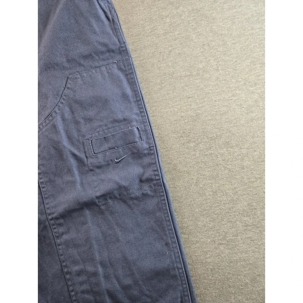 Nike Sportswear Metro Ground Carpenter Pants Boys L Blue Canvas Wide Leg FV8047‎